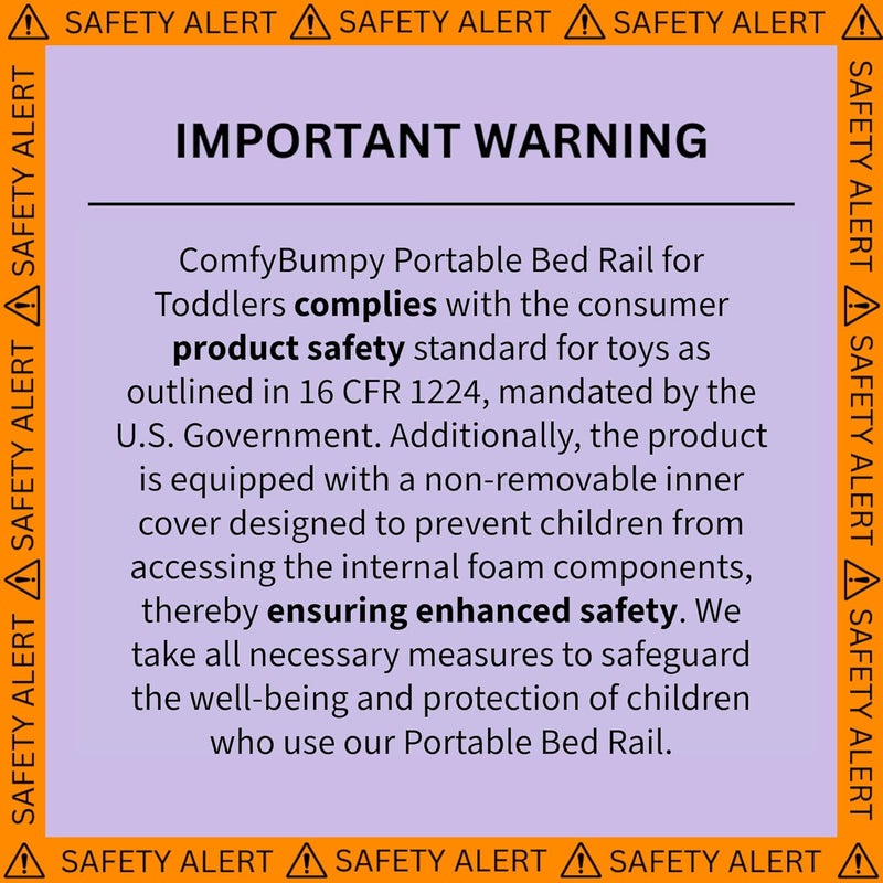 ComfyBumpy Bed Bumper for Toddlers 52" x 5" – Foam Bed Rail Guard with Non-Slip Stability | Safer & More Secure Convex Design | Fits Twin, Full, Queen & King Beds - Image 3